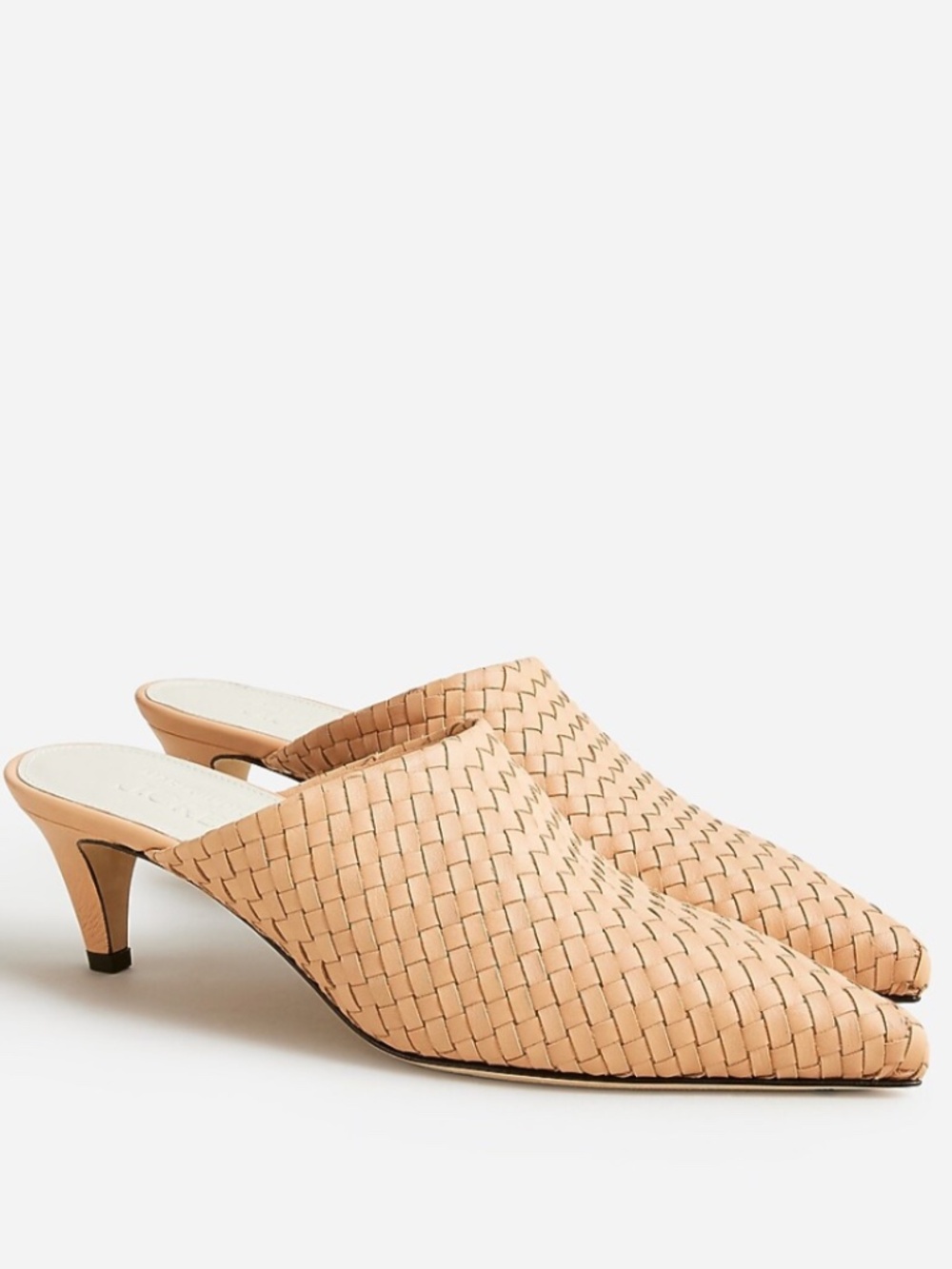New! $348 Mari Giudicelli X J.Crew Collection Woven Leather Mules 8